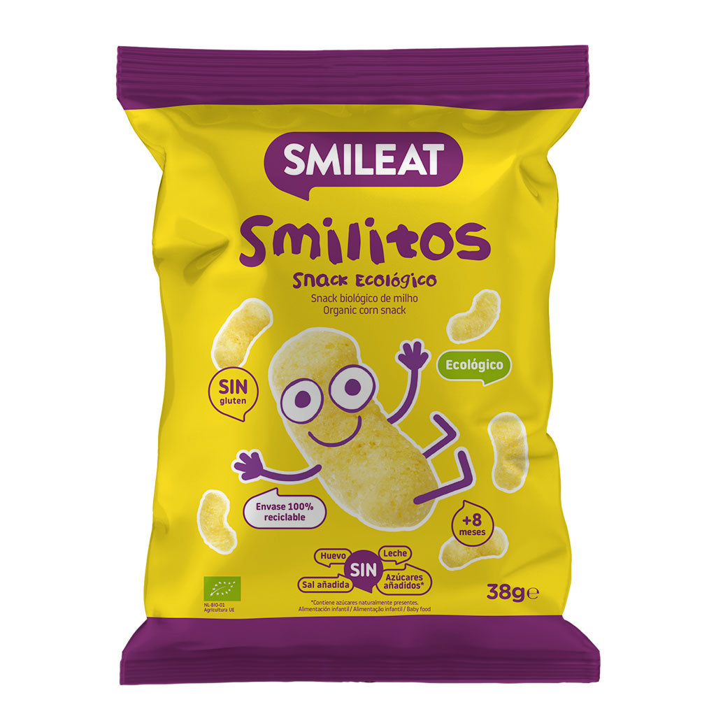 Snacks Smilitos Con Fresa Y Plátano 25gr Smileat ECO Supermercat Ecològic  Linverd Eco Market