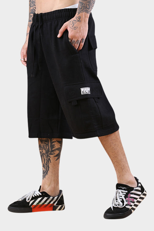 Buy Pro Club Fleece Cargo Shorts Black Online | Urban Wear