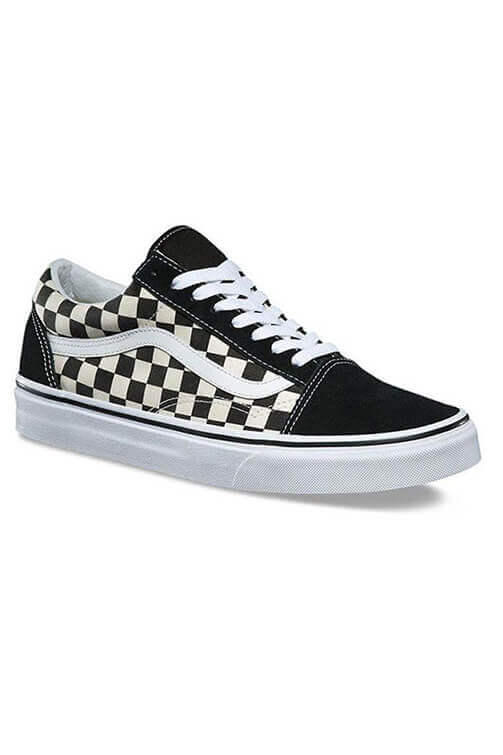 vans primary check old skool black and white