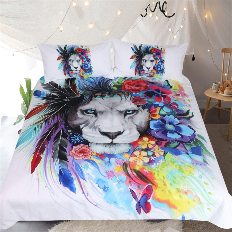 Lion By Pixie Cold Art Bedding Set Zen Ten