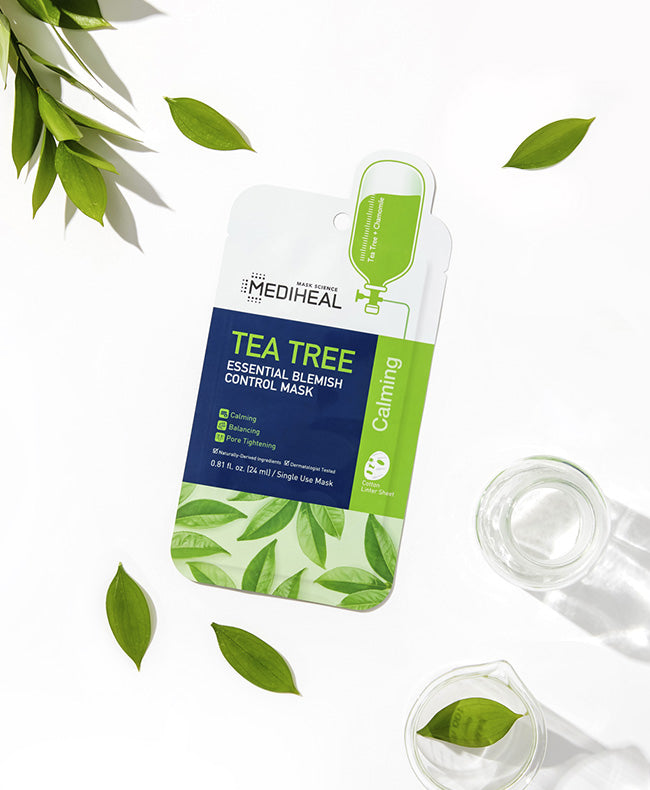 Mediheal official tea tree essential blemish control mask тканевая маска с маслом чайного дерева