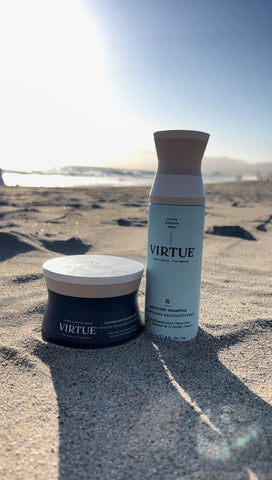 Hector's Guide to Summer Hair Wellness Virtue Restorative Mask Virtue Recovery Shampoo Highbrow Hippie