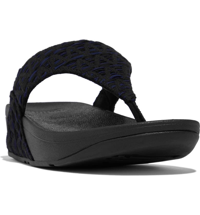 Fitflop Women's Flip Flop Flat Sandal, All Black, 5