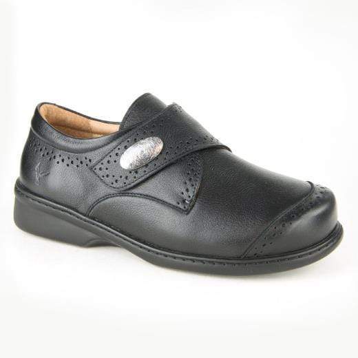 Portofino Womens Velcro Dress Shoes - Nero Stretch – Sole To Soul ...