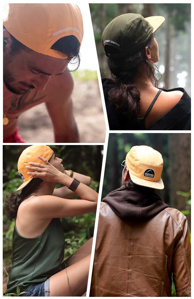 photos look book 3 papang tropial wear casquettes en bois