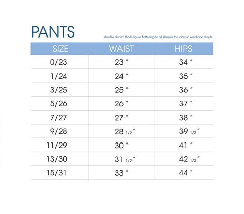 Kancan Shorts Size Chart