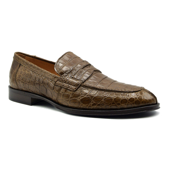 15 201 RST AREZZO Calfskin Penny Loafer Rust Zelli Italia