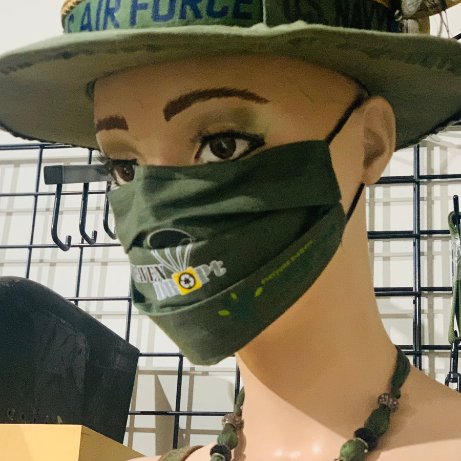 Leia input Lagring Green Chute Face Mask - HEAVENDROPt