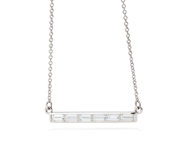 Baguette Diamond Bar Necklace | San Diego Diamond Dealer – Allison