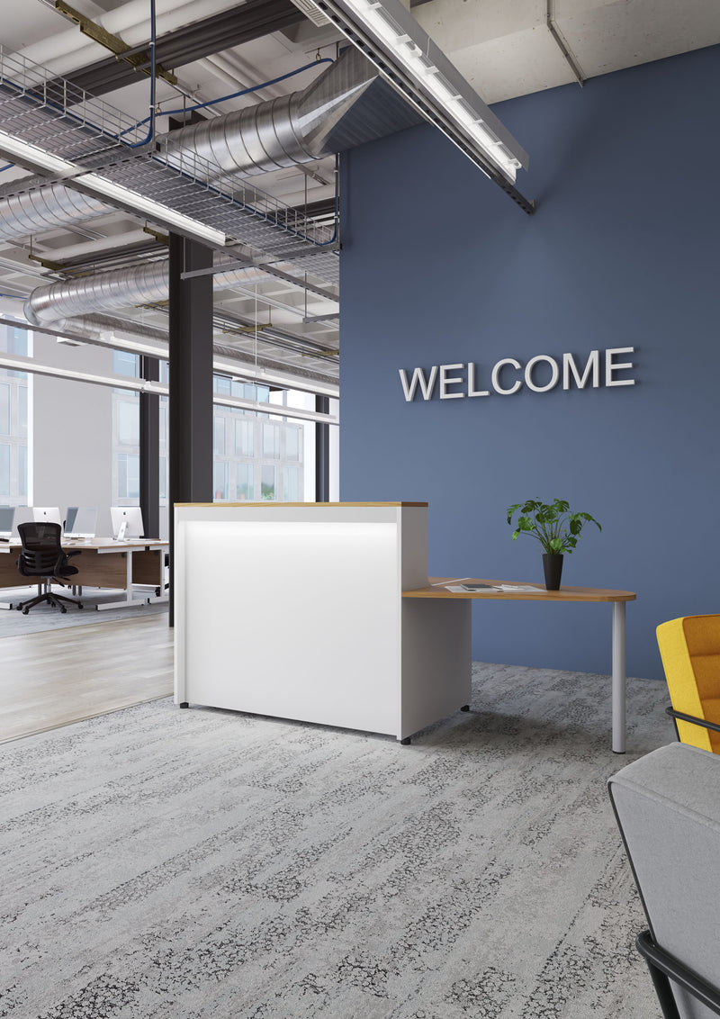 Simple Reception Desk 1600mm X 800mm White