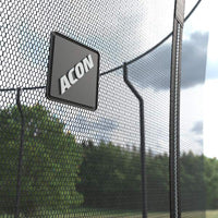 Detail of the Acon's trampoline enclosure