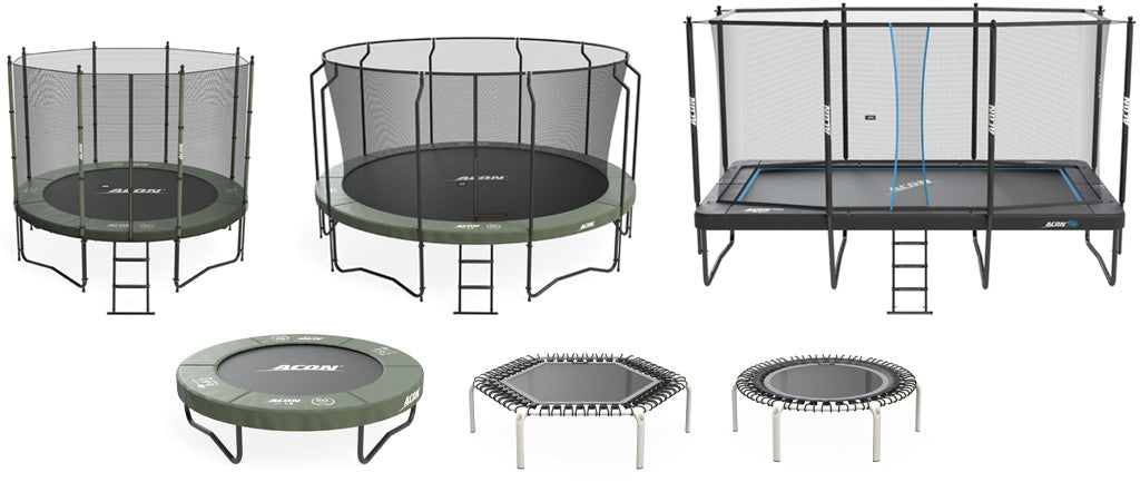 Trampolines of different sizes