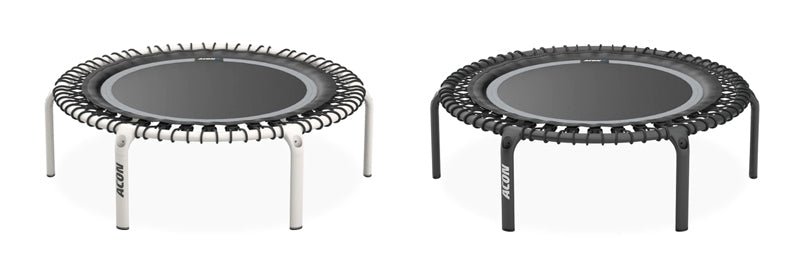 Round Acon FIT Fitness trampolines white and black