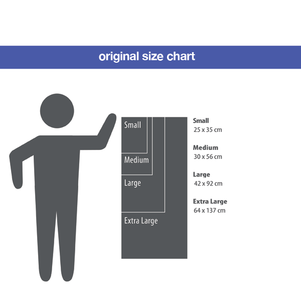 packtowl original size chart