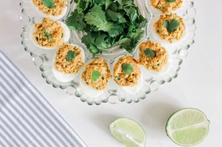 Avocado Deviled Eggs -sharrets recipes 