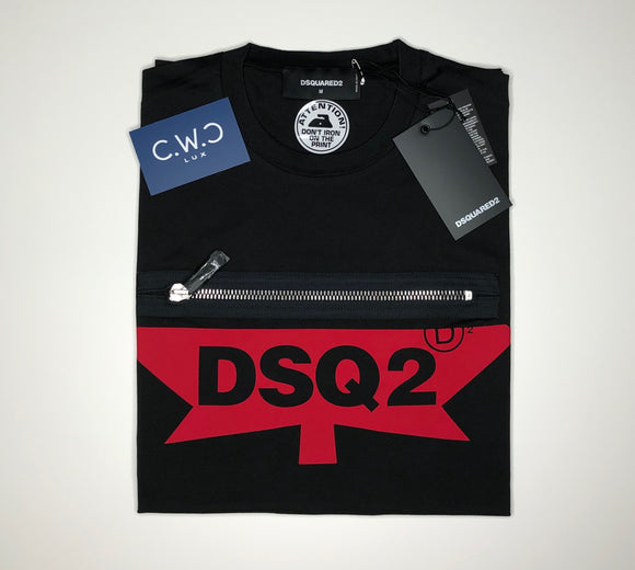 dsquared t shirt with zip
