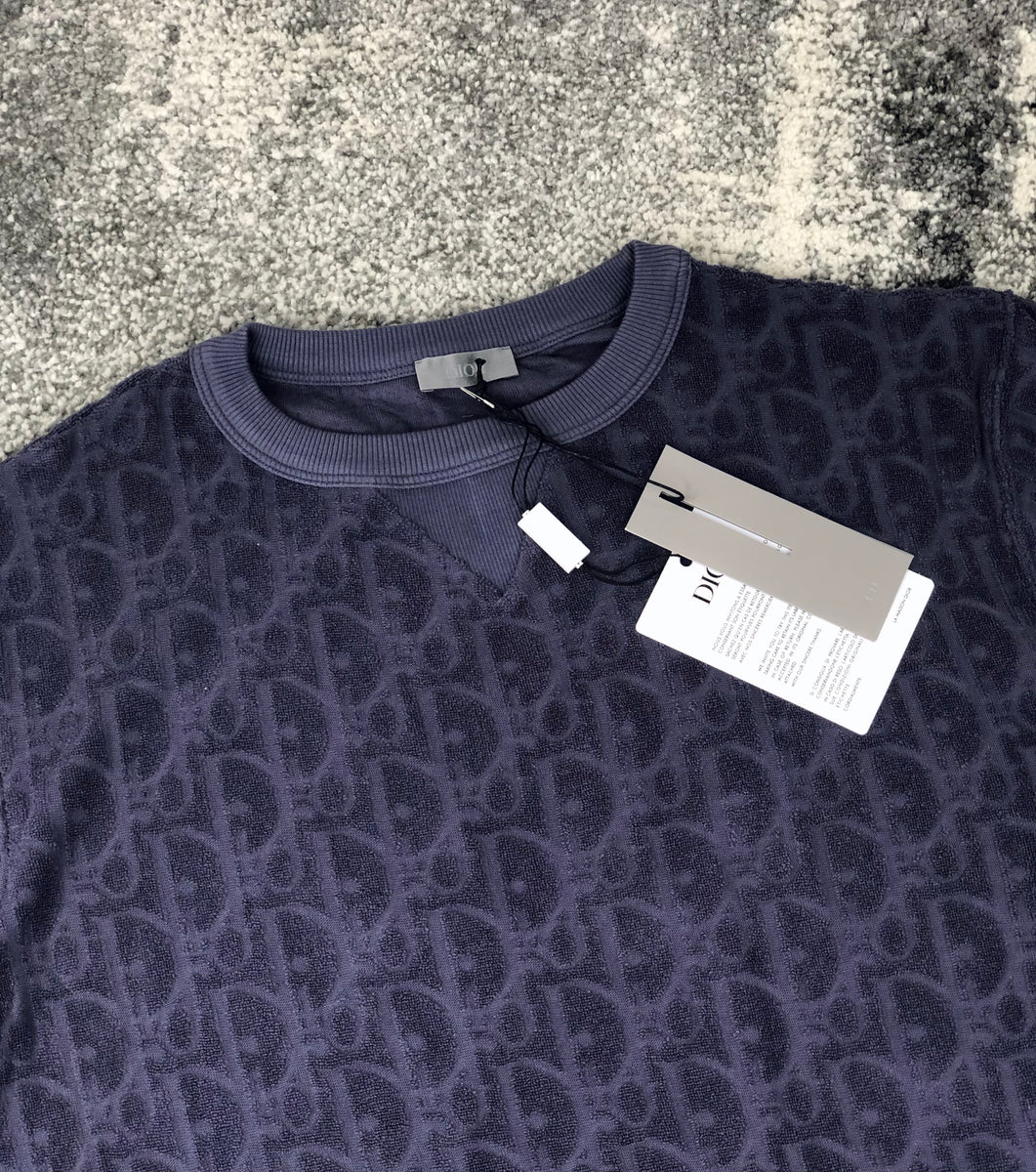 Dior Oversized Towel T-Shirt in Navy Blue – C.W.C Lux
