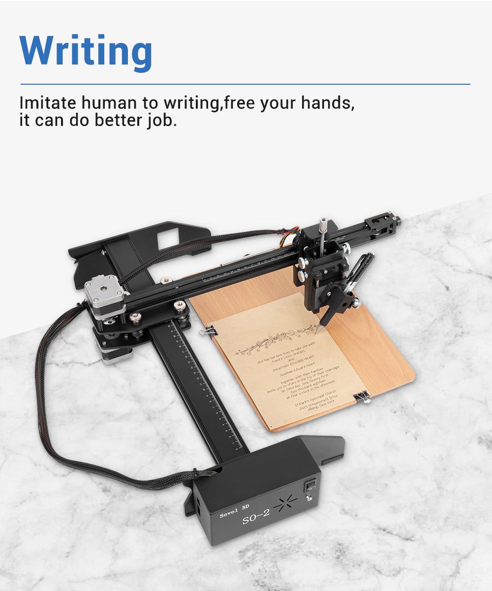 Sovol SO-2 Writing machine online, able to imitate human writing.  Faster writing speed, free your hands.
