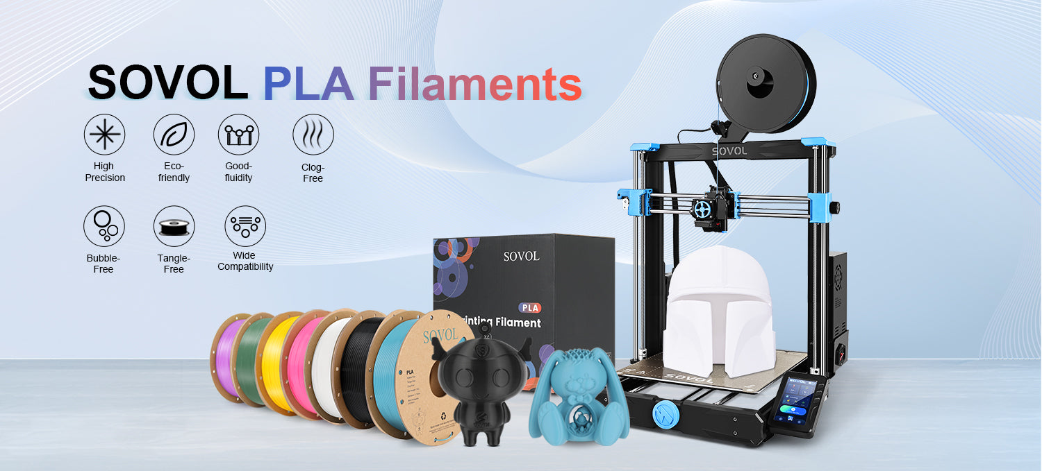 Sovol Black/White/Grey/Blue PLA 3D Printing Filaments
