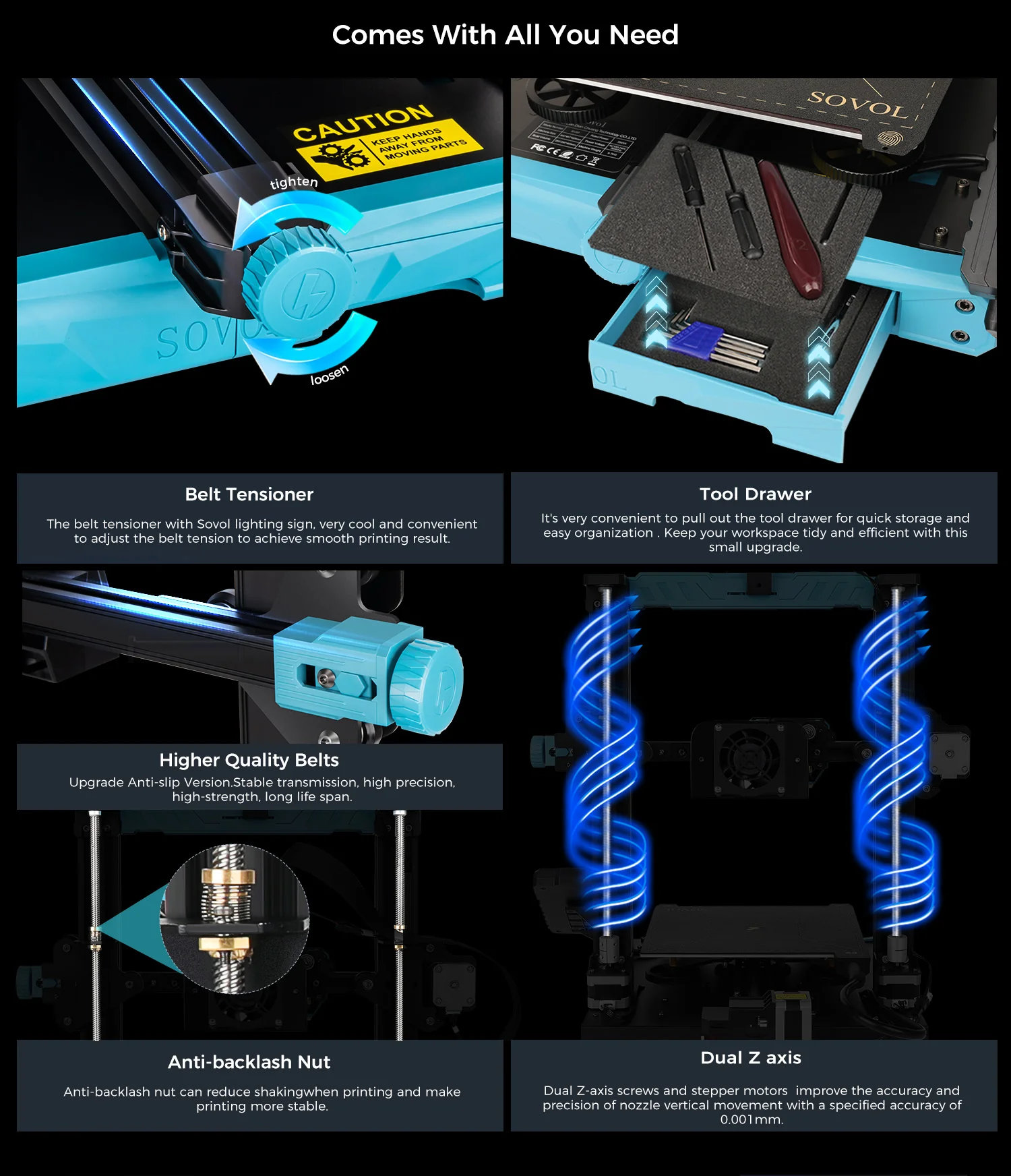 Sovol SV07 Plus, Klipper 3D Printer, Fast 3D Printer, Sovol 3D Printer, 300mm*300mm*350mm