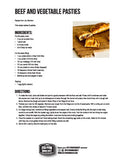 Recipe card for beef and vegetable pasties