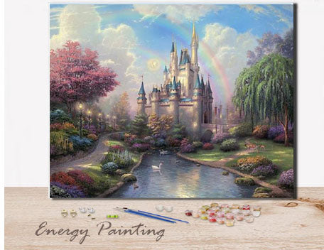 Peinture Numeros D Art Pour Adulte Chateau Disney Feerique Energypainting