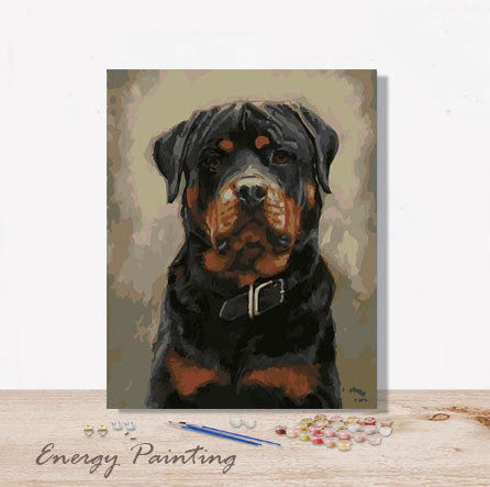 Ref139 Peinture Par Numeros Kit Diy Rottweiler