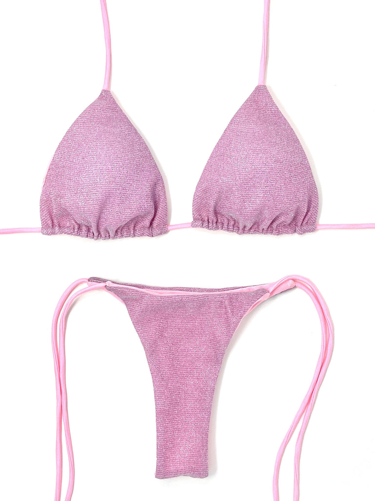 Champagne Set Thong Bottom & Tri Top SET