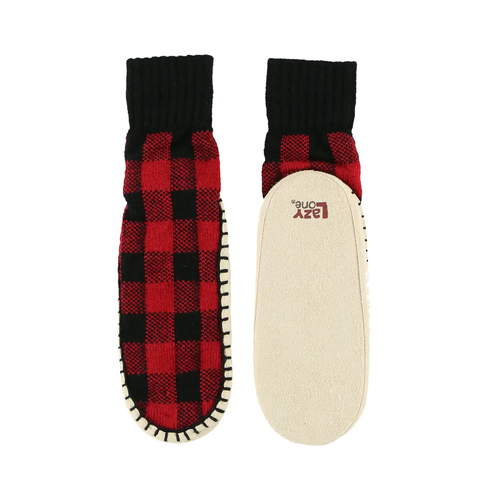 Lazy One Red Plaid Short Mukluk Slippers
