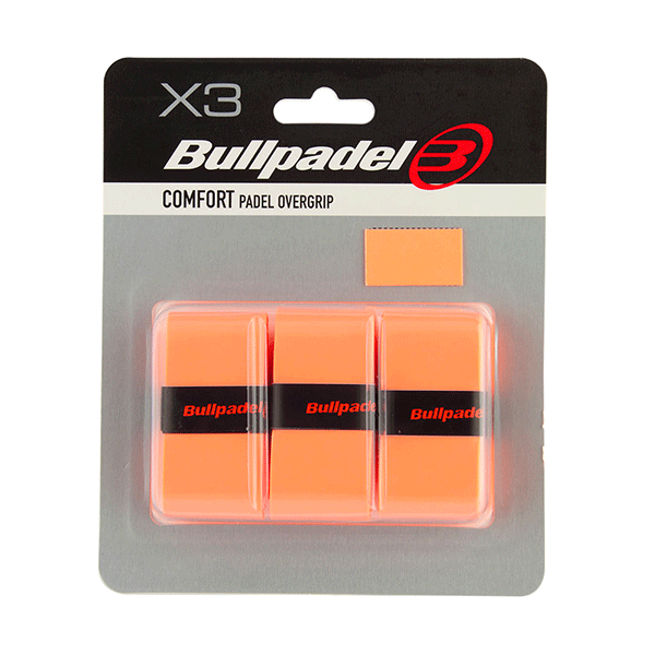 Bullpadel Overgrip Comfort GB1200 x3 Orange Fluo