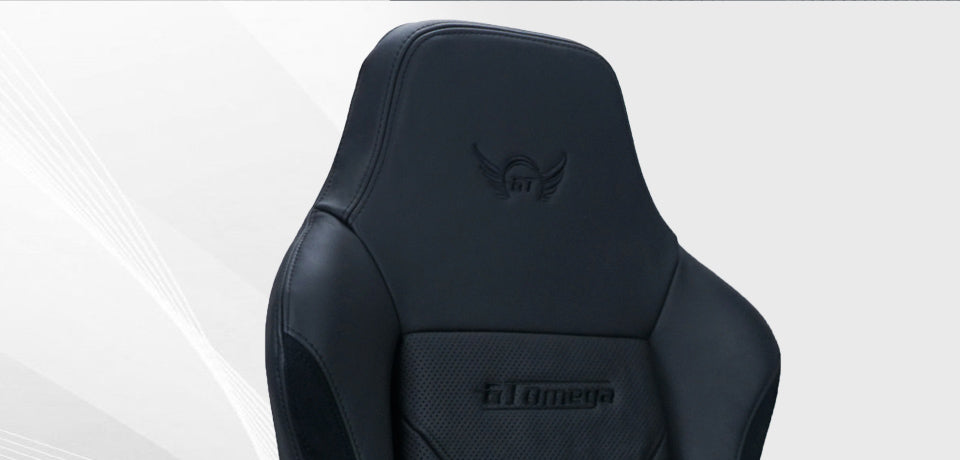 GT Omega Element Series Gaming chair in Nappa leather headrest