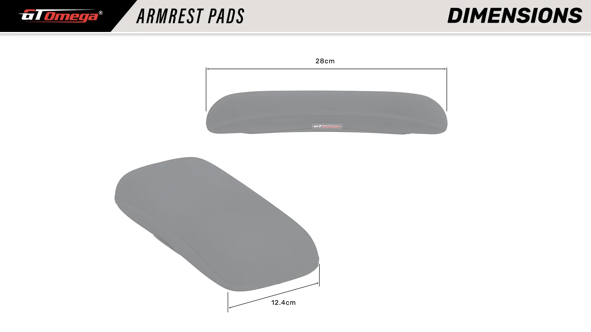 GT Omega Armrest Pads Memory Foam Core Incredible Comfort