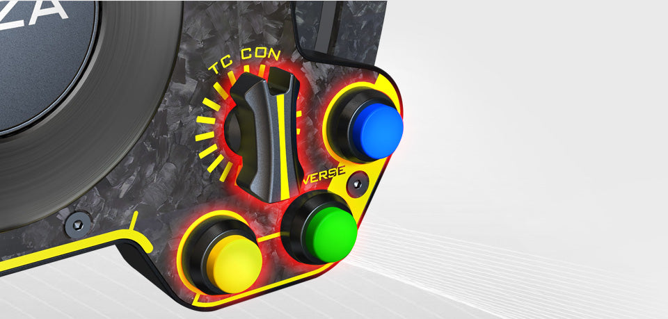 Moza racing RS Racing Wheel advanced programmable buttons and knobs