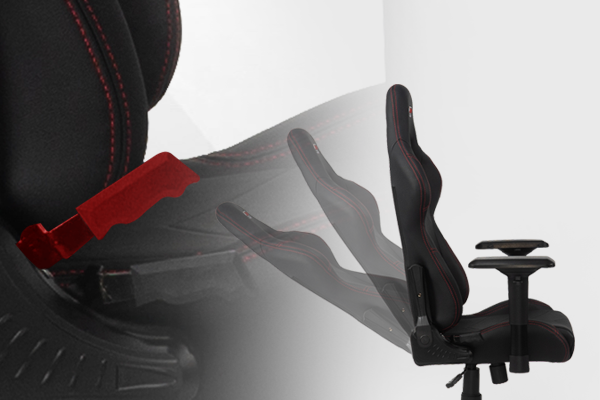 Gaming chair reclining mechanism