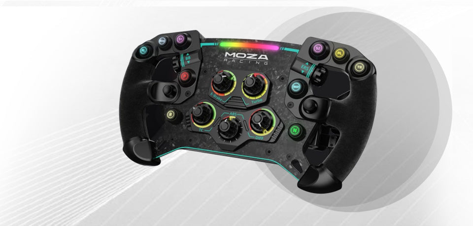 Moza racing RS Racing Wheel advanced programmable buttons and knobs