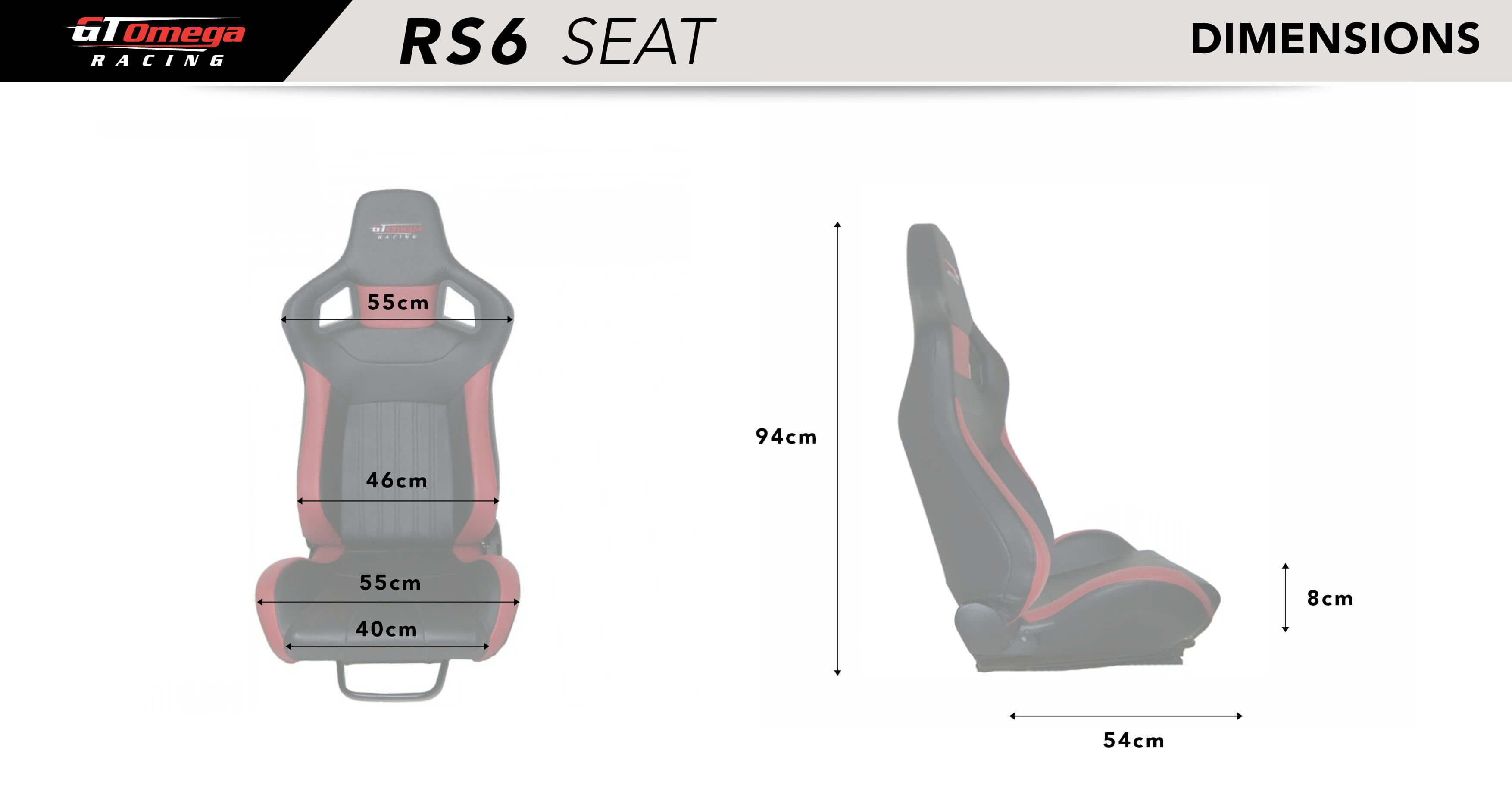 gt omega racing rs6 seat