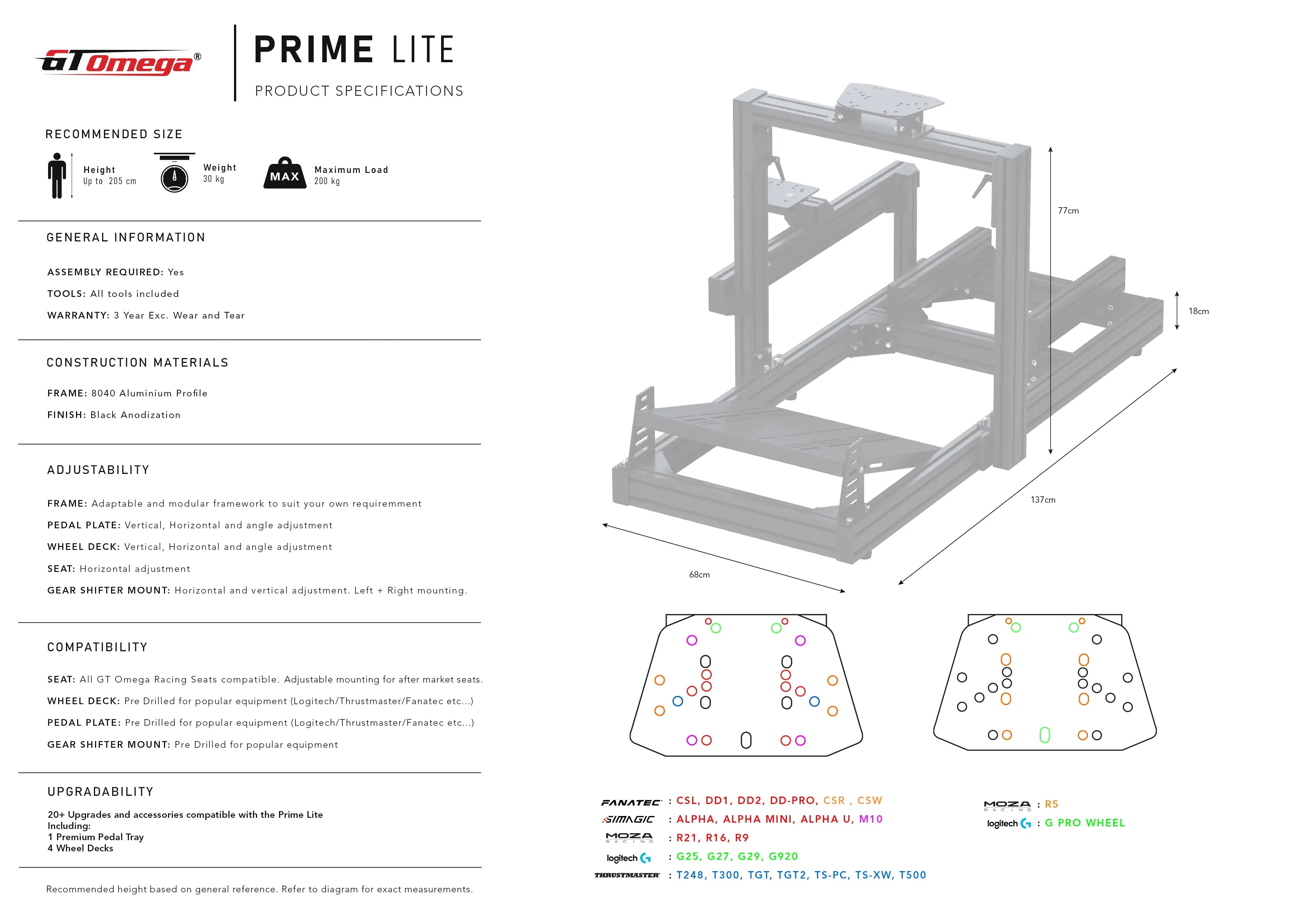 Prime Lite  Cockpit Spec Sheet B.webp__PID:9c429661-262f-4a81-bb8a-65b286f27285