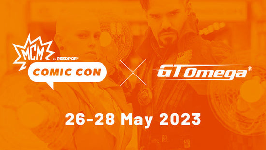 GT Omega and MCM London Comic con logos - Dated 26th to 28th of May 2023
