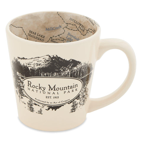 Water Bottle - RMNP Stainless Steel Map - Rocky Mountain Conservancy