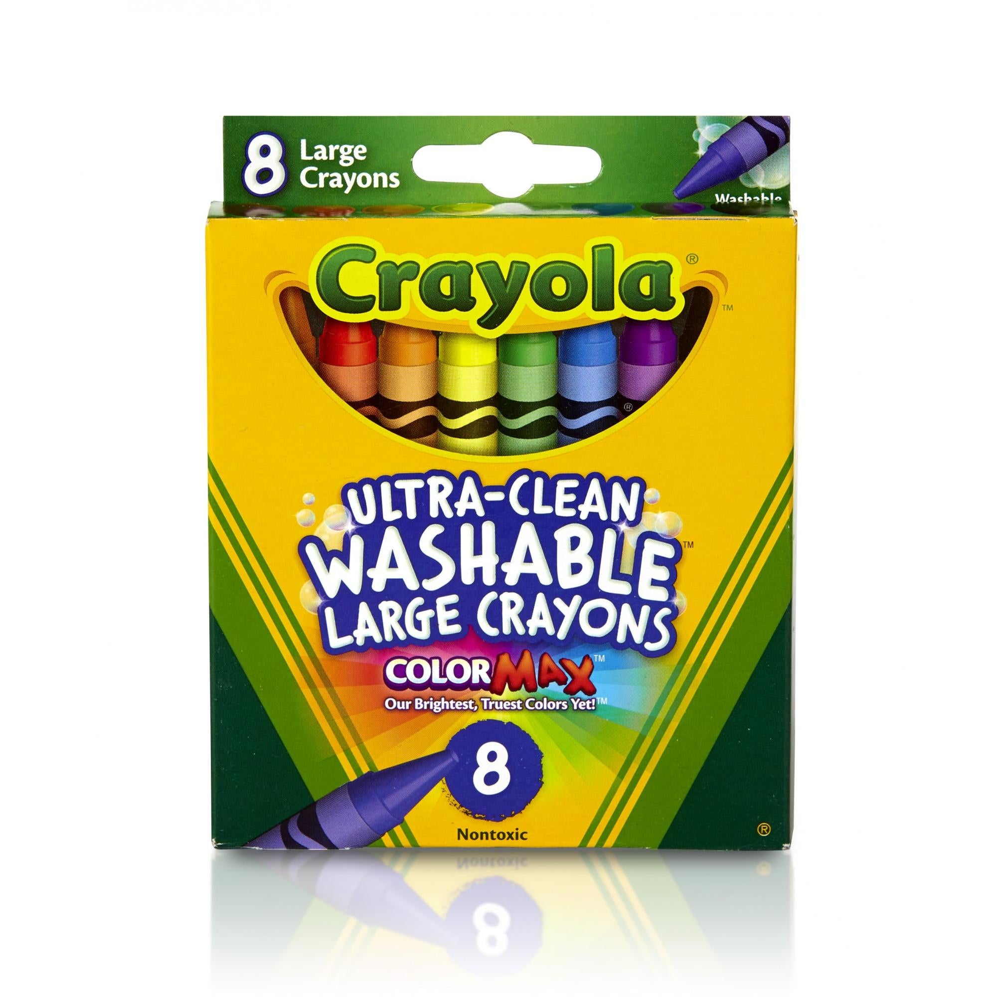 Crayola Ultra-Clean Washable Large 8ct Crayons, Assorted Colors