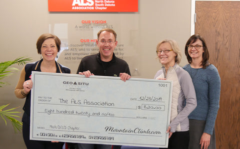 Big Check to ALS Association! | MountainClimb.com