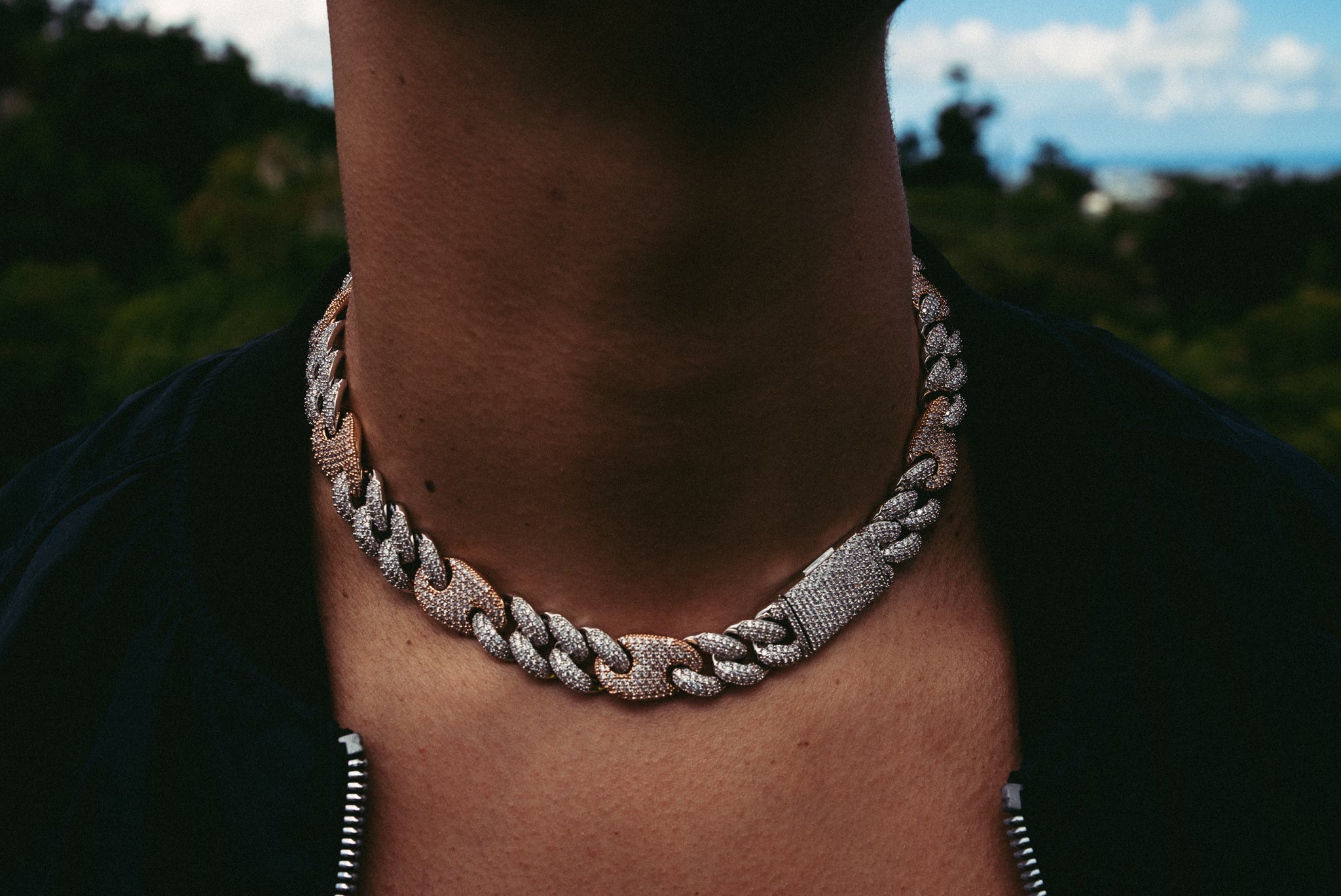 white gold gucci link chain