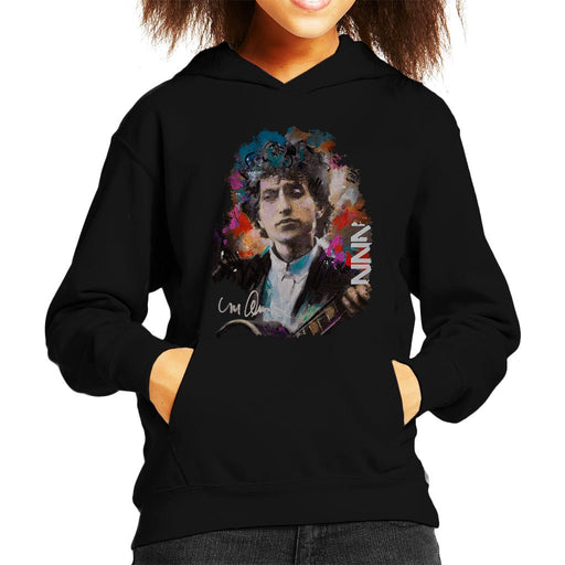 Sidney Maurer Original Portrait Of Bob Dylan Kids Hooded Sweatshirt - Kids Boys Hooded Sweatshirt