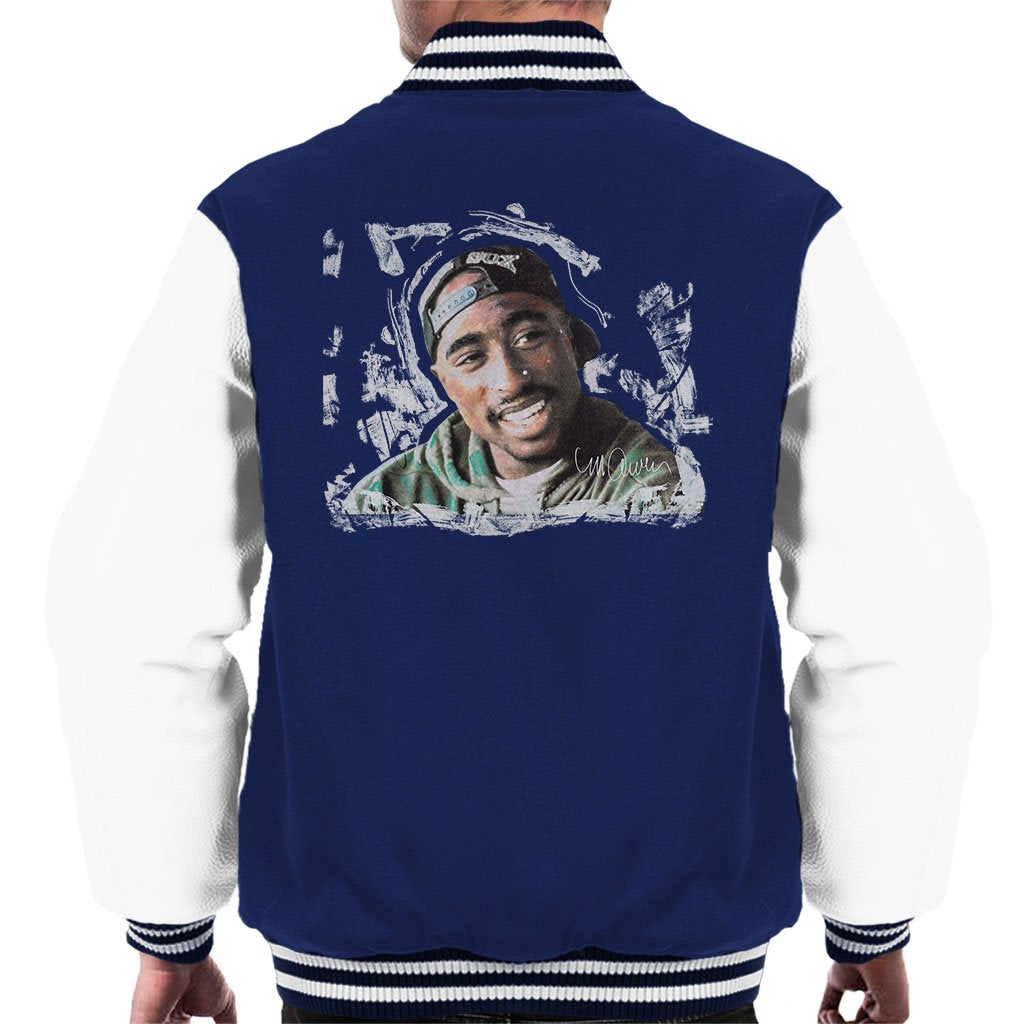 Sidney Maurer Original Portrait Of Tupac Shakur Mens Varsity Jacket