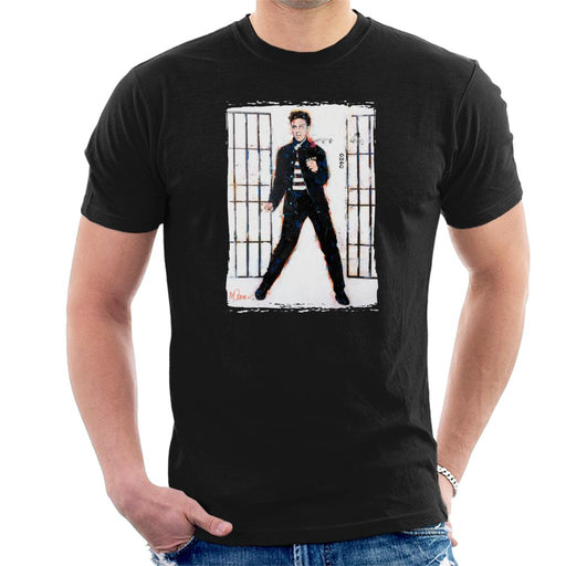 Sidney Maurer Original Portrait Of Elvis Presley Jailhouse Rock Men's T-Shirt