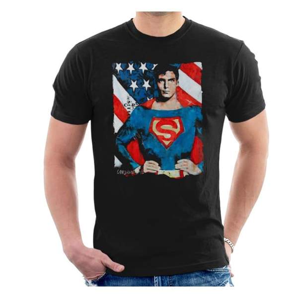 Sidney Maurer Original Portrait Of Superman Christopher Reeve T-Shirt | Vintro — Vintro Merch
