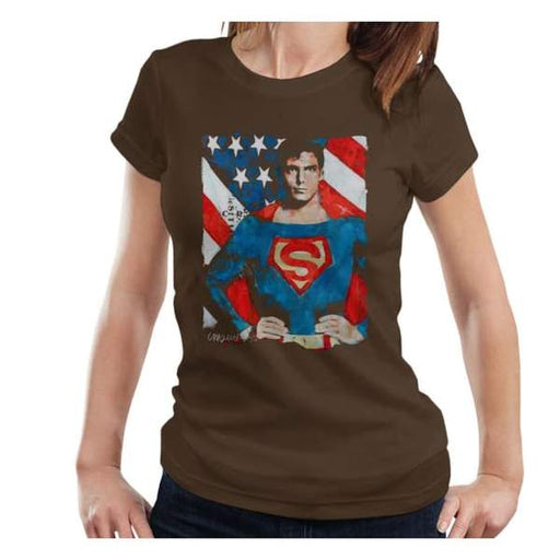 Sidney Maurer Original Of Superman Christopher Reeve Womens T-Shirt | Vintro — Vintro Merch