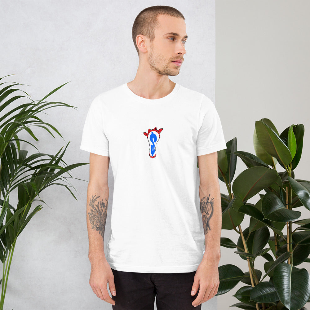 What's it wall for? Back face White Unisex t-shirt