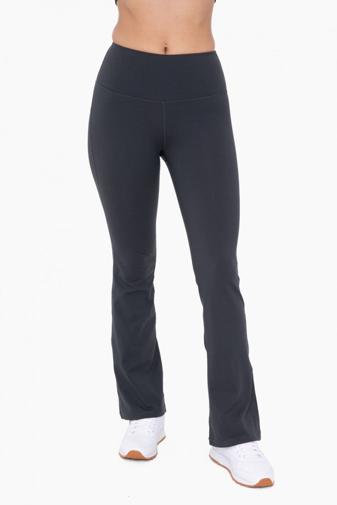 Micro-Ribbed Swoop Back High-Waisted Pocket Leggings with Tummy