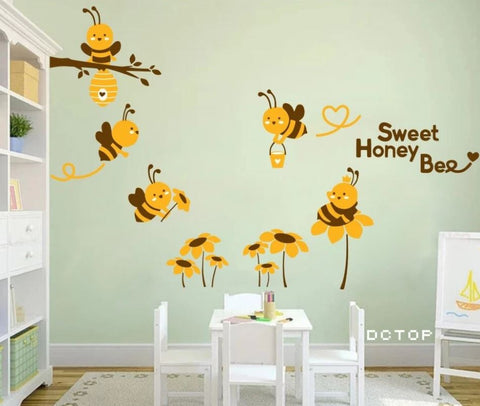 Bee Wall Decals Back-to-school Wall Stickers Bee Loved 